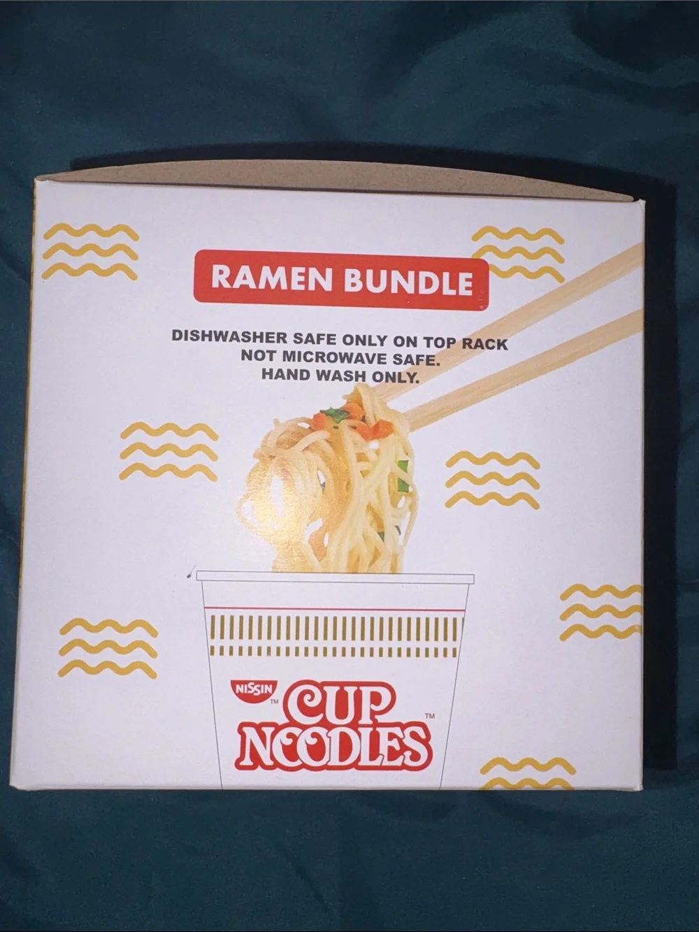 Nissin Cup Noodles Red Chopsticks Helper & Ramen Cup Spoon Set